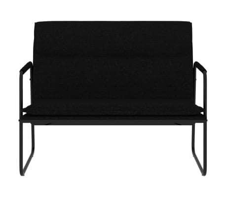 vidaXL Banco de tela negro 100x64x80 cm
