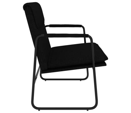 vidaXL Banco de tela negro 100x64x80 cm