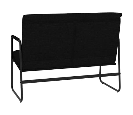 vidaXL Banco de tela negro 100x64x80 cm