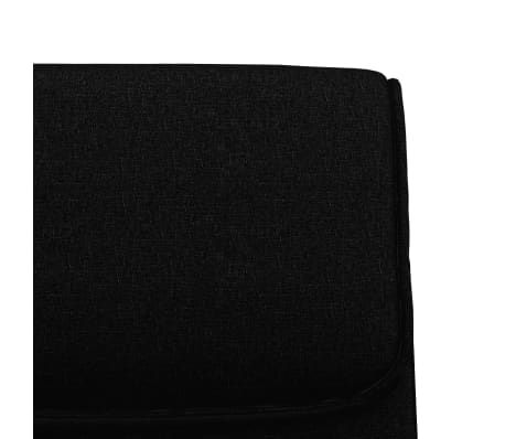 vidaXL Banco de tela negro 100x64x80 cm