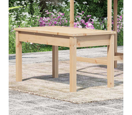 vidaXL Banco de jardín madera maciza de pino 80x44x45 cm