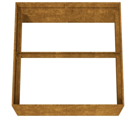 vidaXL Jardinera de acero corten 80x80x40 cm