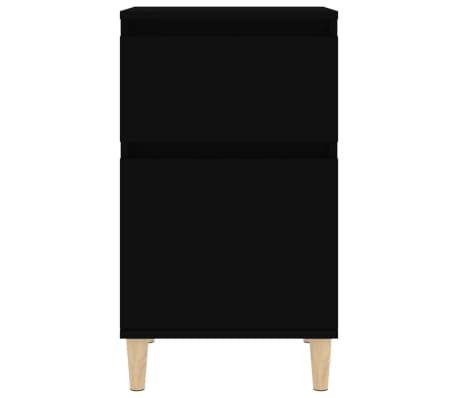 vidaxL Mesita de noche negra 40x35x70 cm