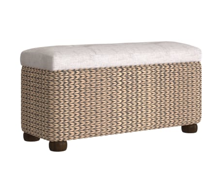 vidaXL Bancos con almacenaje con cojín 2 uds enea gris 69 cm