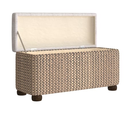 vidaXL Bancos con almacenaje con cojín 2 uds enea gris 69 cm