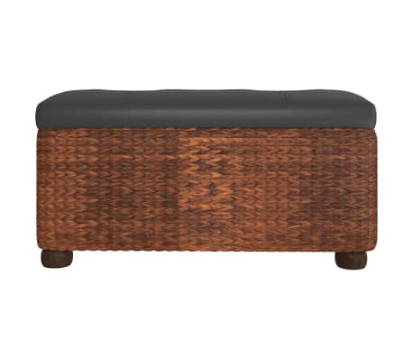 vidaXL Bancs de rangement lot de 2 et coussin marron 69 cm quenouille