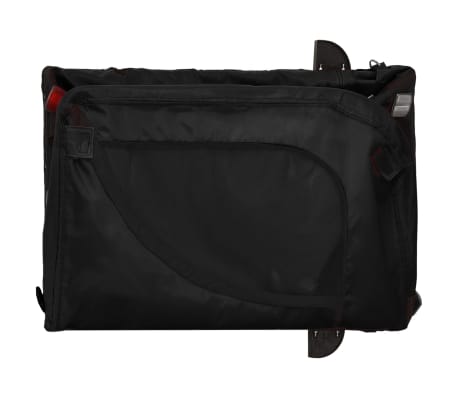vidaXL Remolque de bicicleta mascotas hierro tela Oxford negro