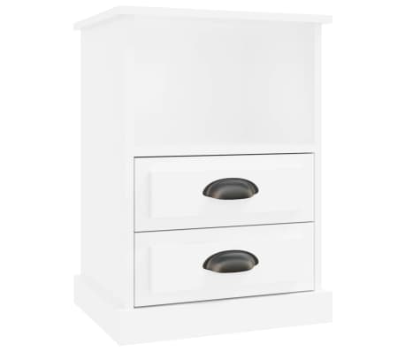 vidaXL Tables de chevet 2 pcs blanc brillant 43x36x60 cm
