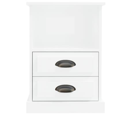 vidaXL Tables de chevet 2 pcs blanc brillant 43x36x60 cm