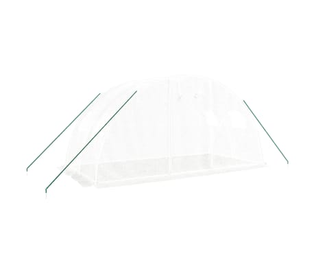 vidaXL Invernadero con estructura de acero blanco 8 m² 4x2x2 m