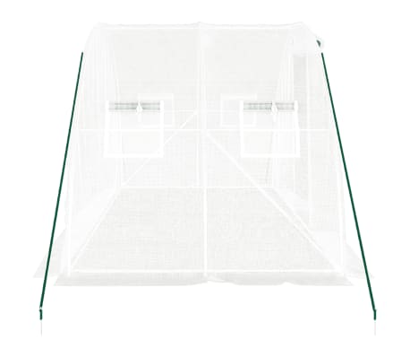 vidaXL Invernadero con estructura de acero blanco 8 m² 4x2x2 m