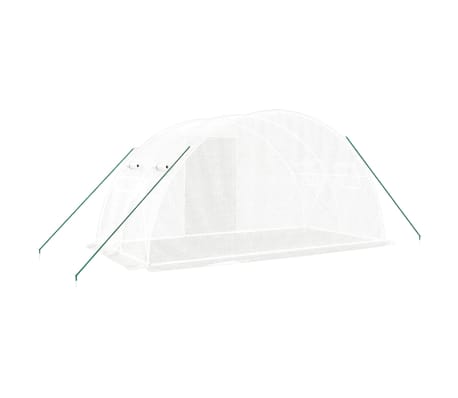 vidaXL Invernadero con estructura de acero blanco 8 m² 4x2x2 m