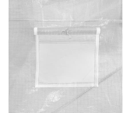 vidaXL Invernadero con estructura de acero blanco 8 m² 4x2x2 m