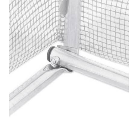 vidaXL Invernadero con estructura de acero blanco 8 m² 4x2x2 m