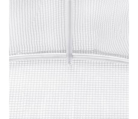 vidaXL Invernadero con estructura de acero blanco 8 m² 4x2x2 m