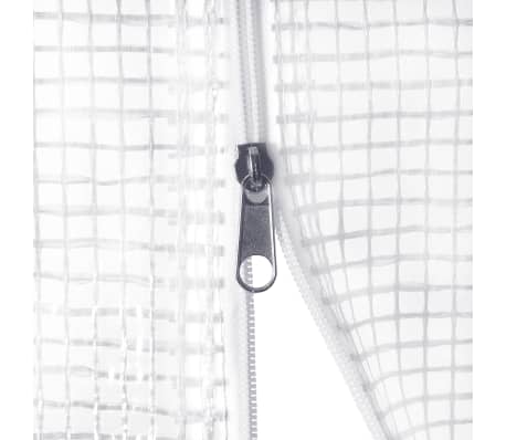 vidaXL Invernadero con estructura de acero blanco 8 m² 4x2x2 m