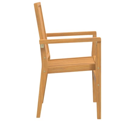 vidaXL Sillas de jardín apilables 2 uds madera de teca 56,5x57,5x91 cm