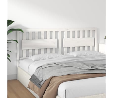 vidaXL Tête de lit Bois de pin blanc massif 185,5x4x100 cm