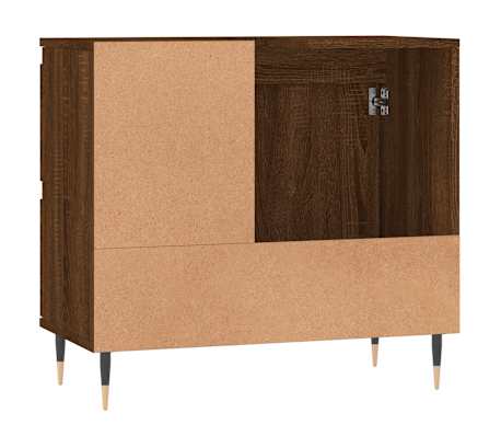 vidaXL Armario de baño madera contrachapada marrón roble 65x33x60 cm