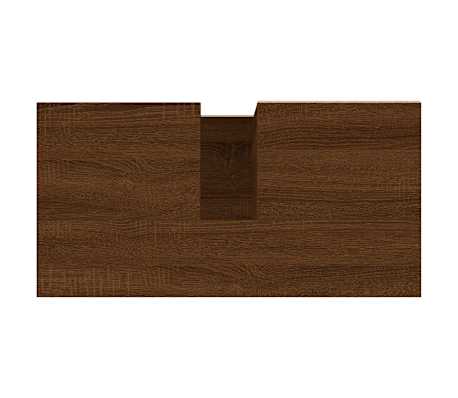 vidaXL Armario de baño madera contrachapada marrón roble 65x33x60 cm