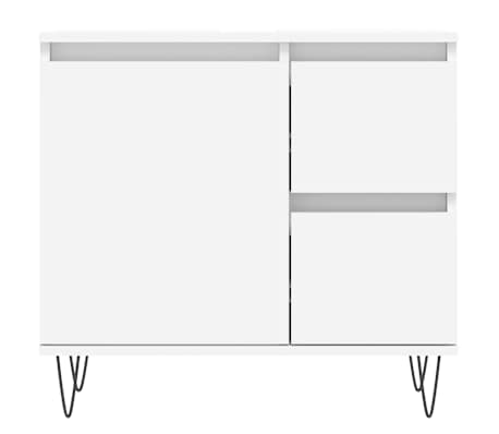 vidaXL Armario de baño madera contrachapada blanco 65x33x60 cm