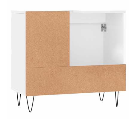 vidaXL Armario de baño madera contrachapada blanco 65x33x60 cm
