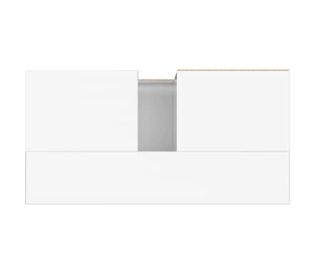 vidaXL Armario de baño madera contrachapada blanco brillo 65x33x60 cm