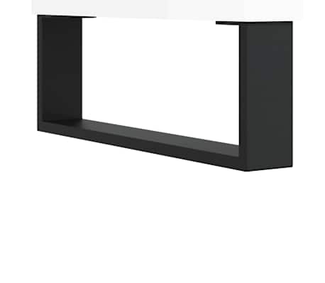 vidaXL Armario de baño madera contrachapada blanco brillo 65x33x60 cm