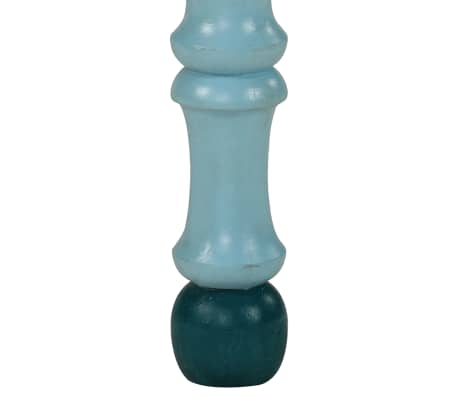 vidaXL Mesa de centro madera maciza de mango turquesa pintada a mano