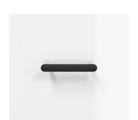 vidaXL Mesita noche 2 uds madera ingeniería blanco brillo 40x35x47,5cm