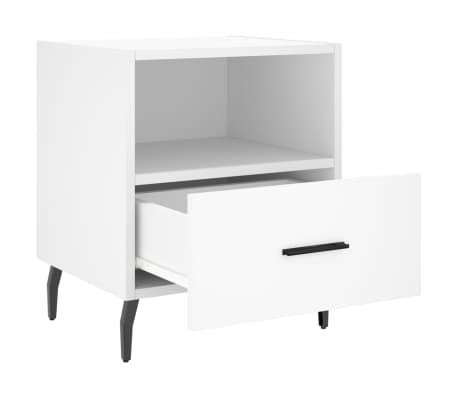 vidaXL Mesitas de noche 2 uds madera ingeniería blanco 40x35x47,5 cm
