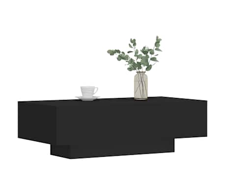vidaXL Table basse noir 100x49,5x31 cm bois d'ingénierie