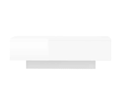 vidaXL Mesa de centro madera de ingeniería blanco brillo 100x49,5x31cm