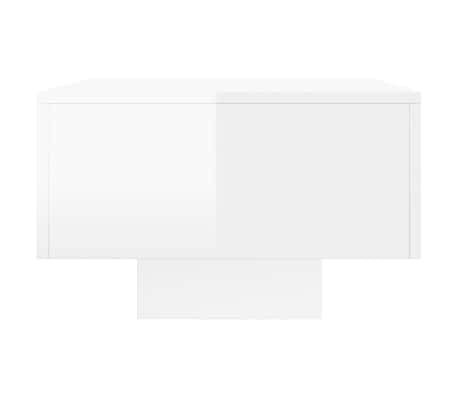 vidaXL Mesa de centro madera de ingeniería blanco brillo 100x49,5x31cm