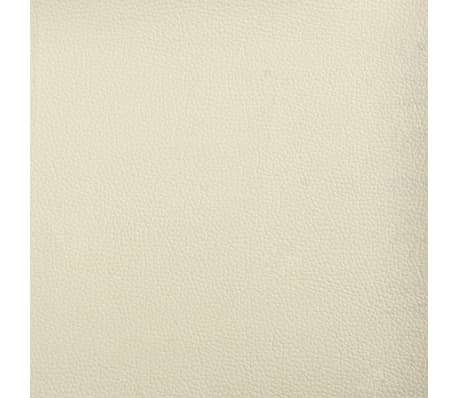 vidaXL Fauteuil inclinable de massage et repose-pieds crème similicuir