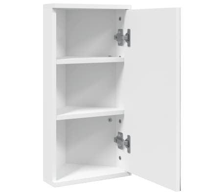 vidaXL Armoire de bain à miroir d'angle blanc 30x24x60 cm