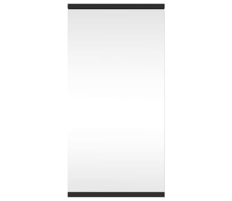 vidaXL Mueble de baño de esquina con espejo negro 30x24x60 cm