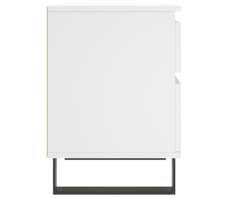 vidaXL Mesita de noche madera contrachapada blanco 40x35x50 cm