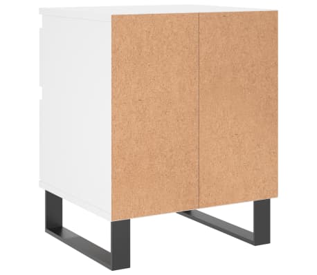 vidaXL Mesita de noche madera contrachapada blanco 40x35x50 cm