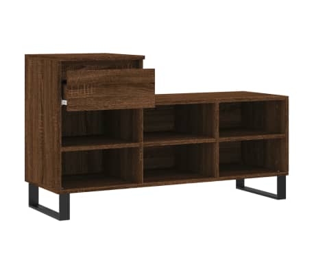 vidaXL Armoire à chaussures Chêne marron 102x36x60cm Bois d'ingénierie