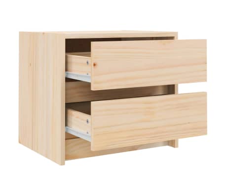 vidaXL Tables de chevet 2 pcs 40x31x35,5 cm bois de pin massif