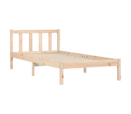 vidaXL Cadre de lit en bois de pin massif 90x200 cm