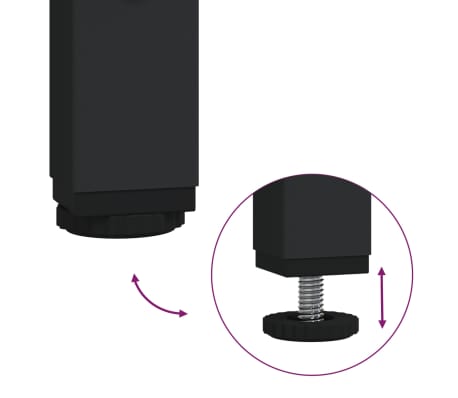 vidaXL Mesa de centro madera de ingeniería negro 80x80x45 cm