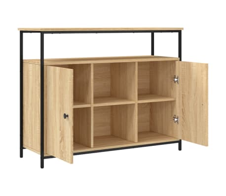 vidaXL Aparador de madera de ingeniería roble Sonoma 100x35x80 cm