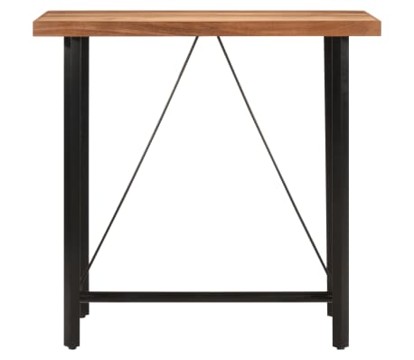 vidaXL Mesa alta de hierro y madera maciza de acacia 110x55x107 cm