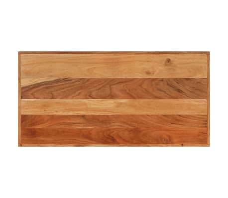 vidaXL Mesa alta de hierro y madera maciza de acacia 110x55x107 cm