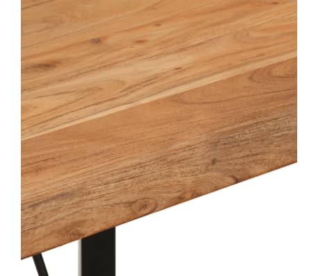 vidaXL Mesa alta de hierro y madera maciza de acacia 110x55x107 cm