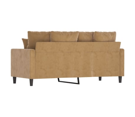 vidaXL Sofá de 2 plazas terciopelo marrón 140 cm