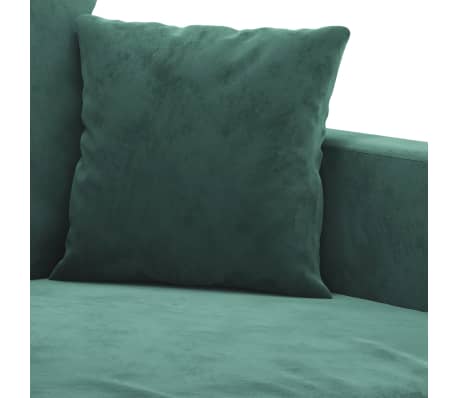 vidaXL Sofá de 3 plazas terciopelo verde oscuro 180 cm