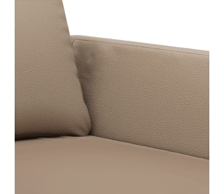 vidaXL Sofá de 2 plazas de cuero sintético color capuchino 120 cm